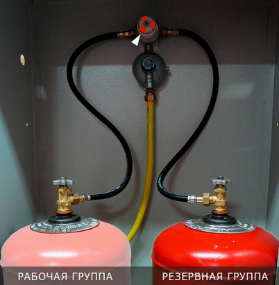 Баллоны под сжиженный газ приходится переключать